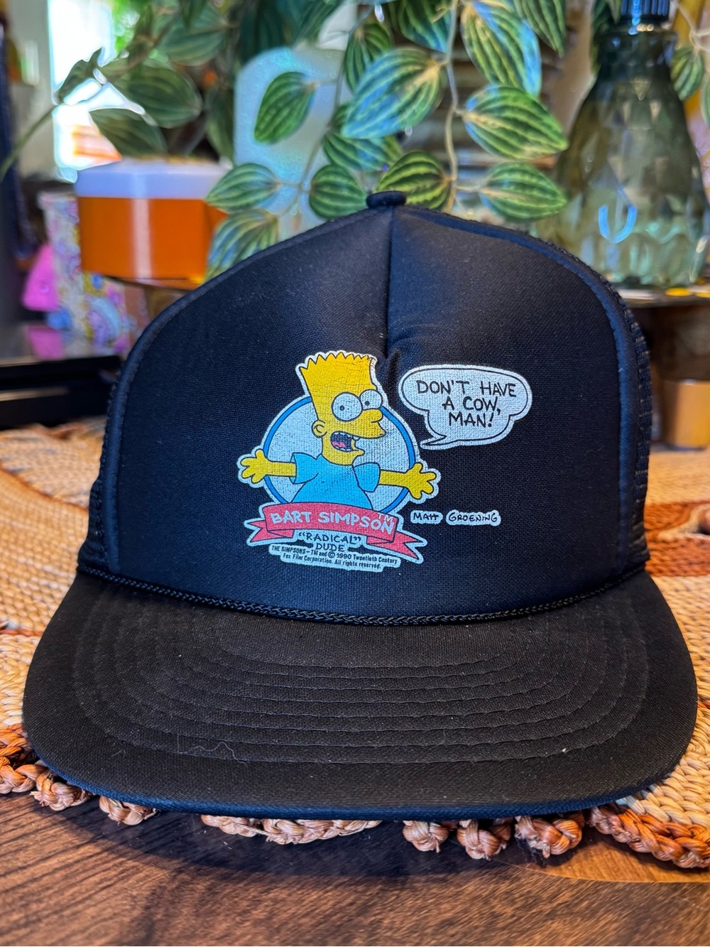 Vintage Bart Simpson "Don't Have A Cow, Man!" Trucker Hat